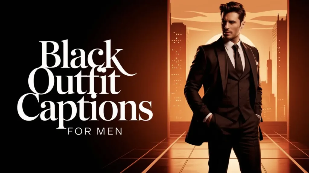 Black Outfit Captions for Men