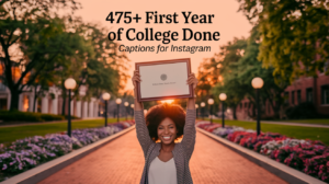 First Year of College Done Captions For Instagram