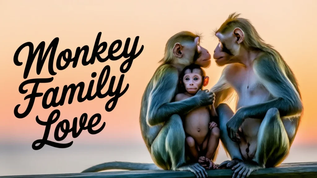 Monkey Family Love