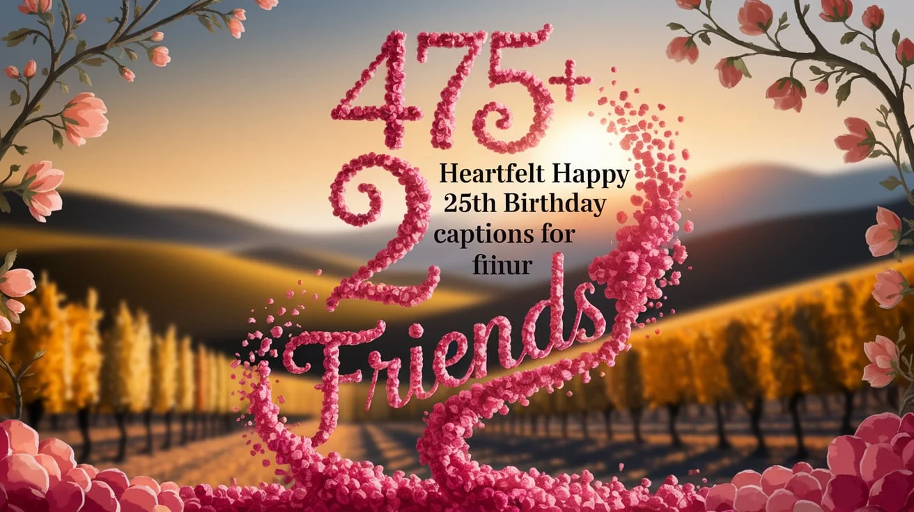 475+ Heartfelt Happy 25th Birthday Captions for Friends