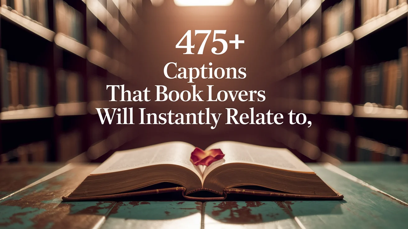 475+ Captions That Book Lovers Will Instantly Relate To