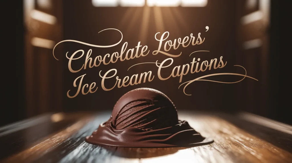 Chocolate Loversโ Ice Cream Captions