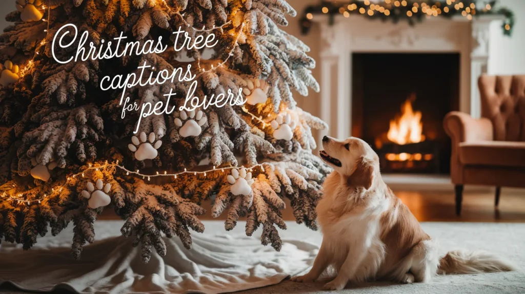 Christmas Tree Captions for Pet Lovers 