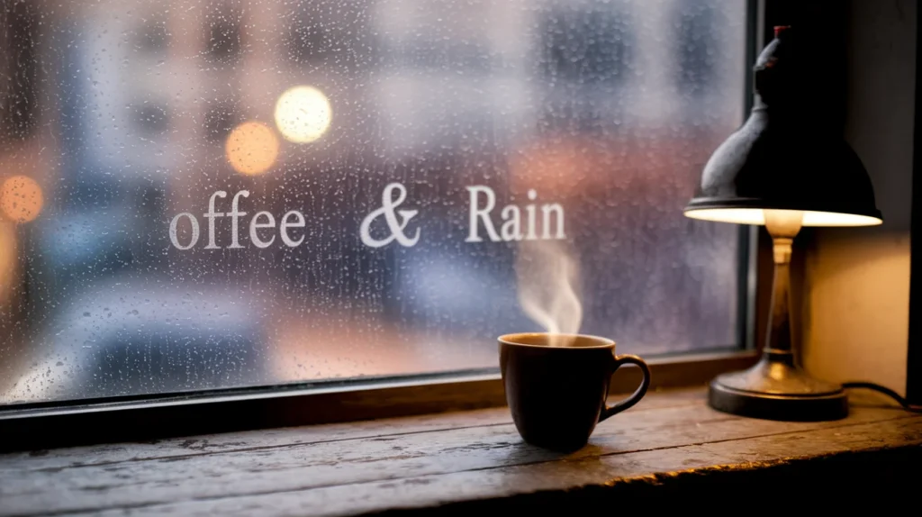 Coffee & Rain Captions