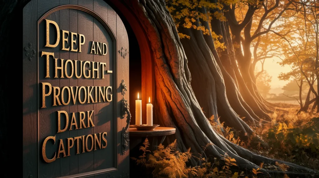 Deep and Thought-Provoking Dark Captions