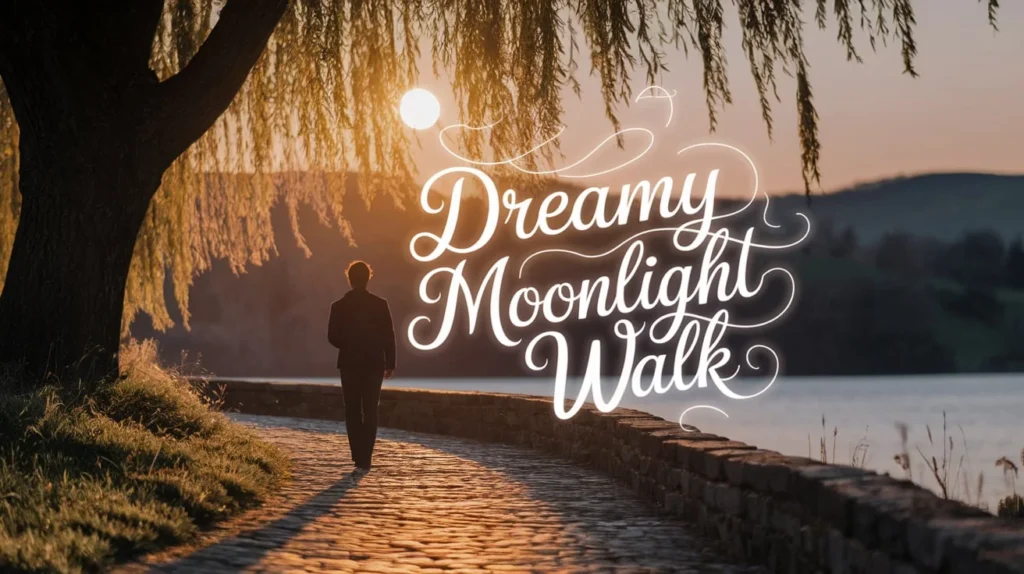 Dreamy Moonlight Walk Captions