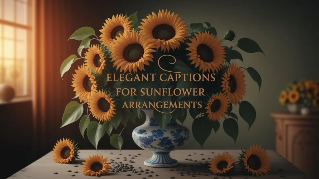 Elegant Captions for Sunflower Arrangements