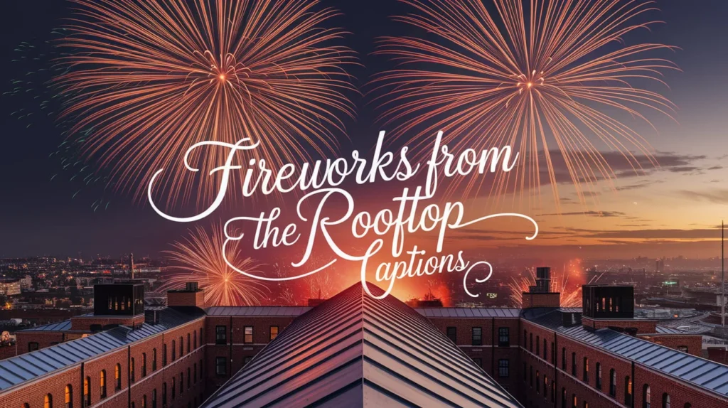 Fireworks from the Rooftop Captions