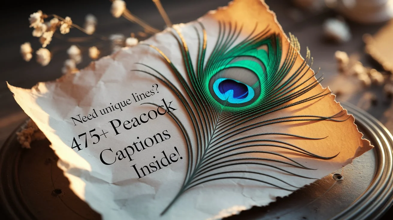 Need Unique Lines? 475+ Peacock Captions Inside!