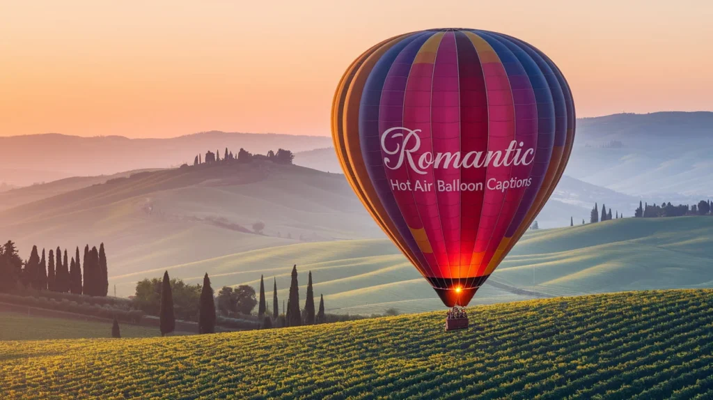 Romantic Hot Air Balloon Captions