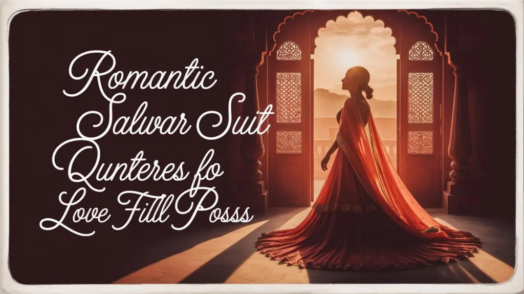 Romantic Salwar Suit Quotes for Love-Filled Posts