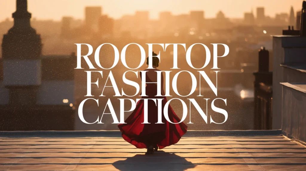 Rooftop Fashion Captions