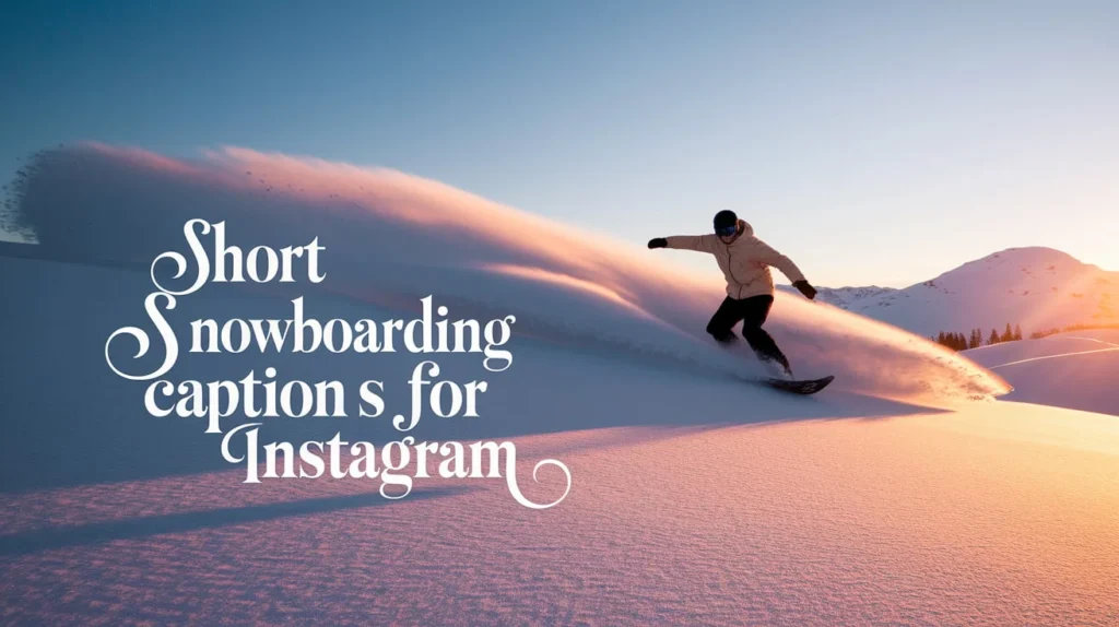 Short Snowboarding Captions for Instagram