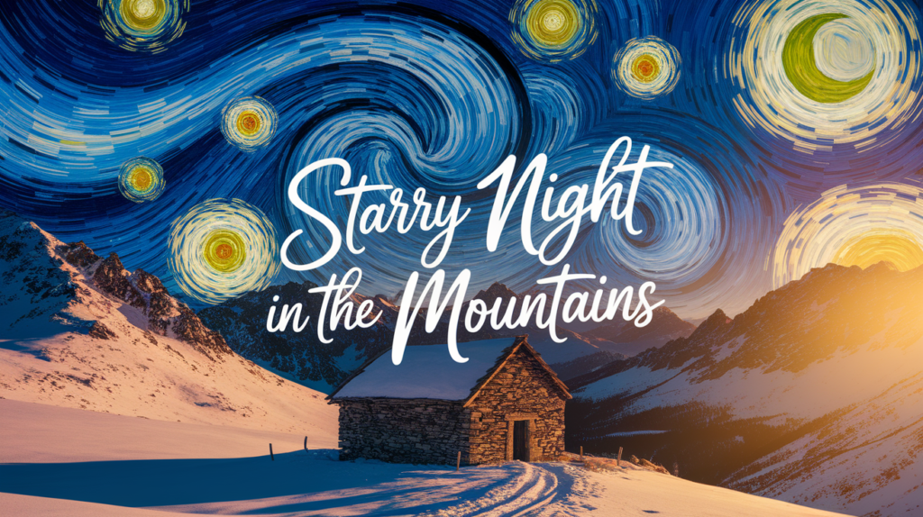 Starry Night in the Mountains Captions