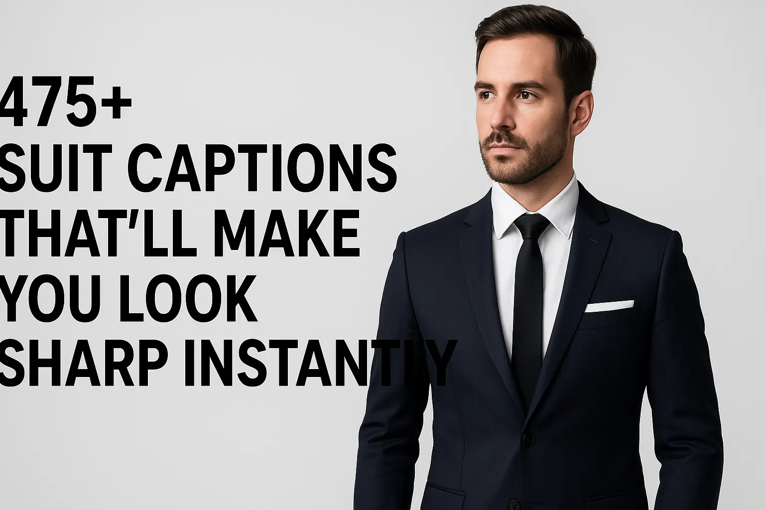 475+ Suit Captions That’ll Make You Look Sharp Instantly
