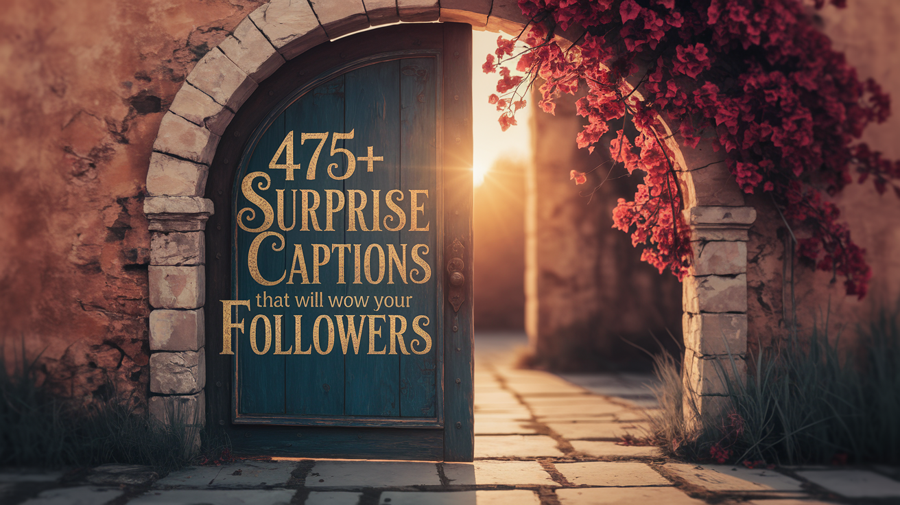475+ Surprise Captions That Will Wow Your Followers