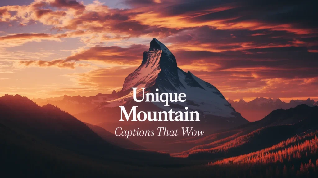 Unique Mountain Captions That Wow