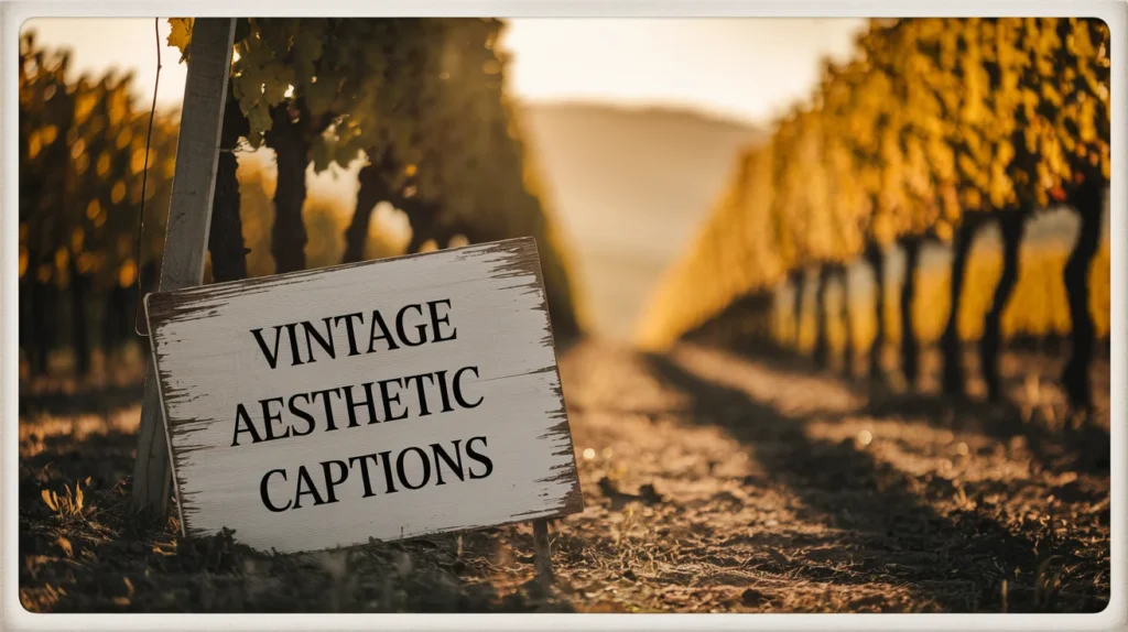 Vintage Aesthetic Captions