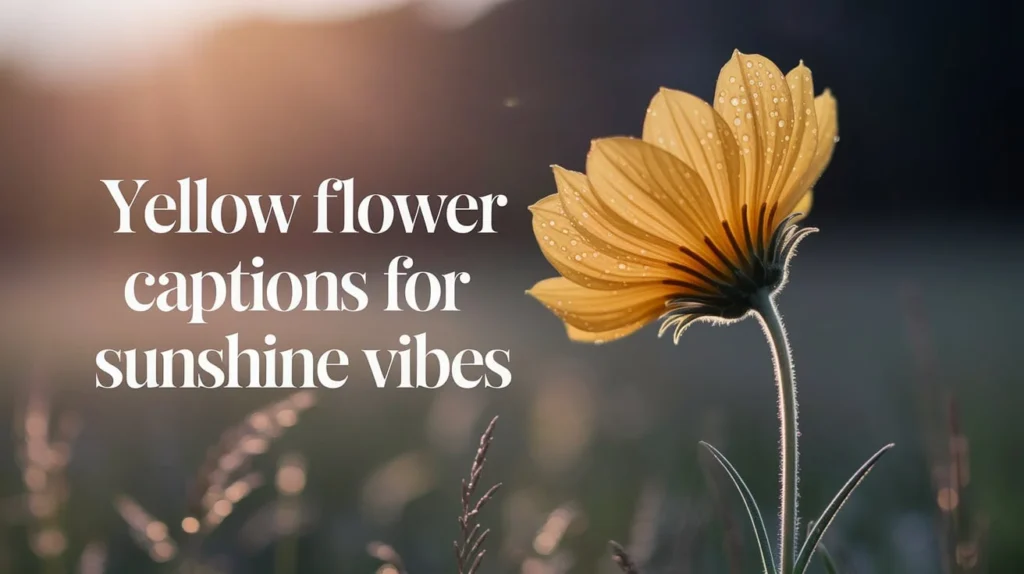 Yellow Flower Captions for Sunshine Vibes