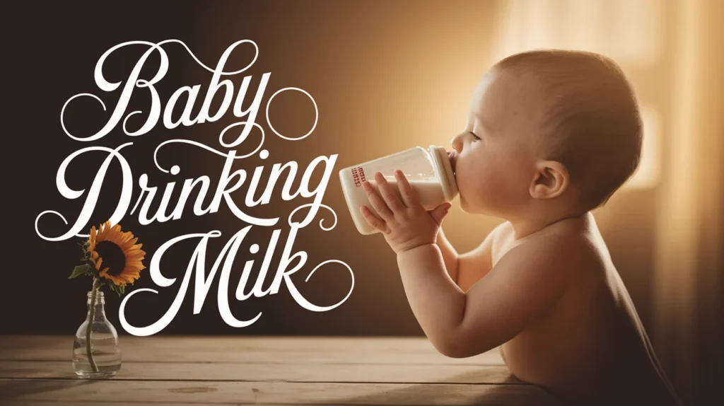Baby Drinking Milk Captions
