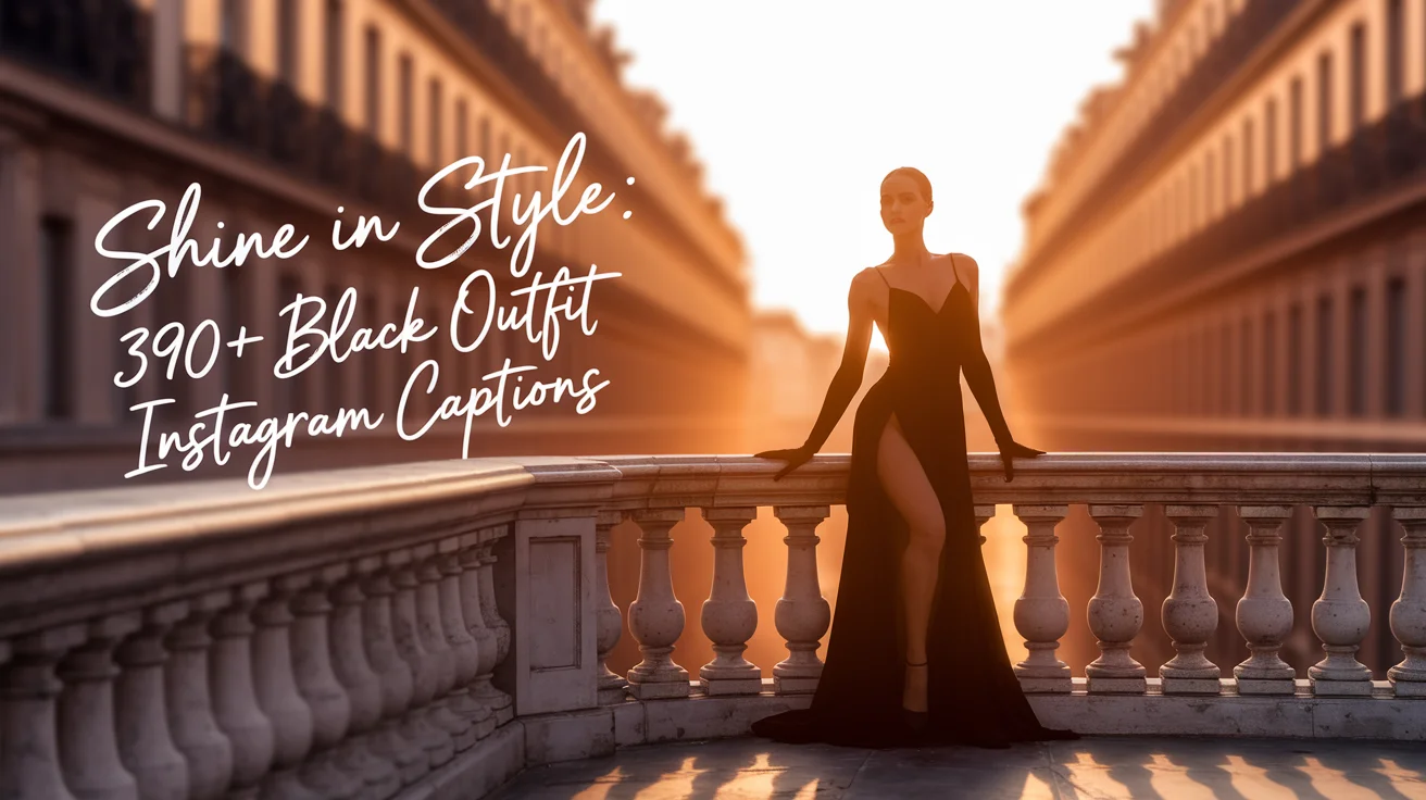 Black Outfit Instagram Captions