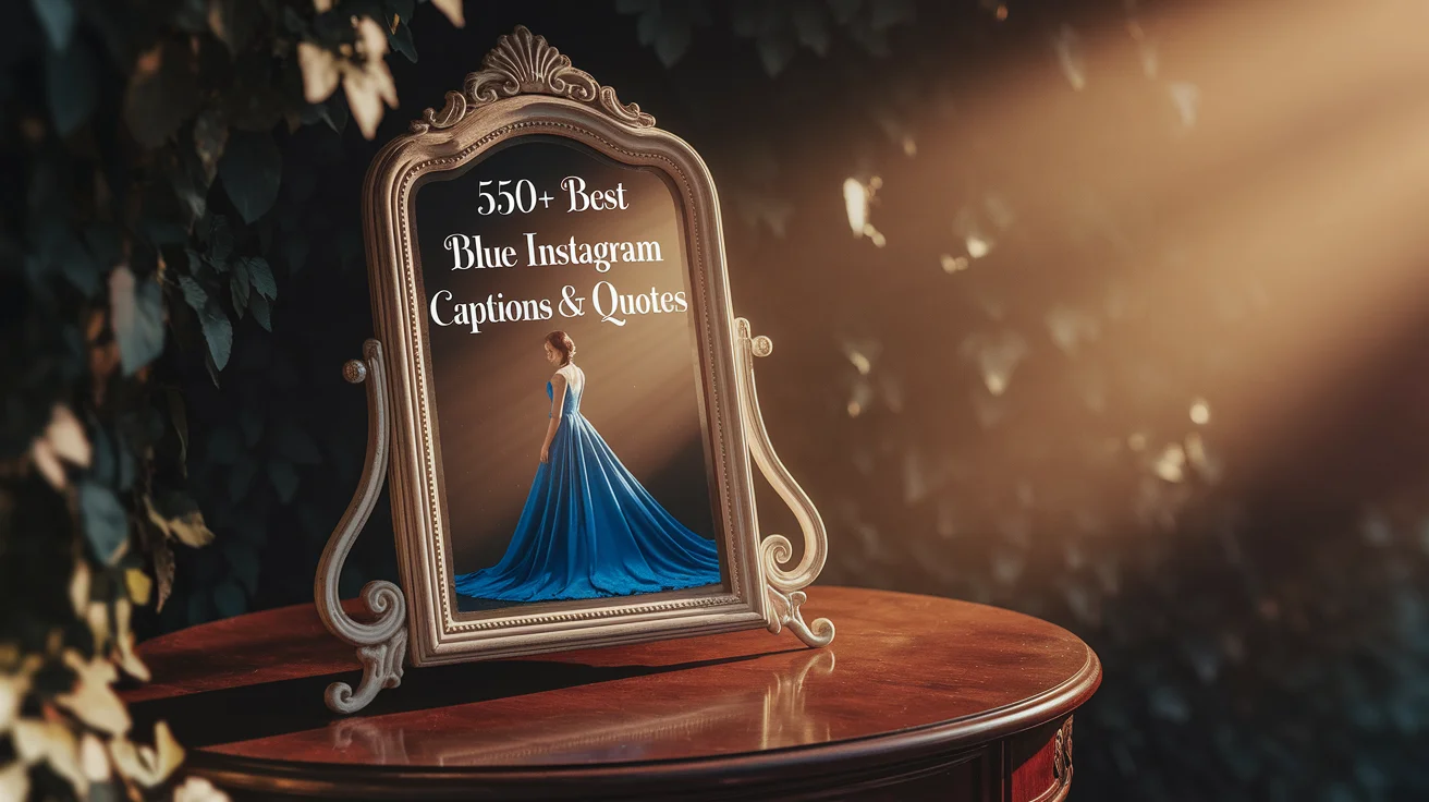 Blue Dress Instagram Captions & Quotes