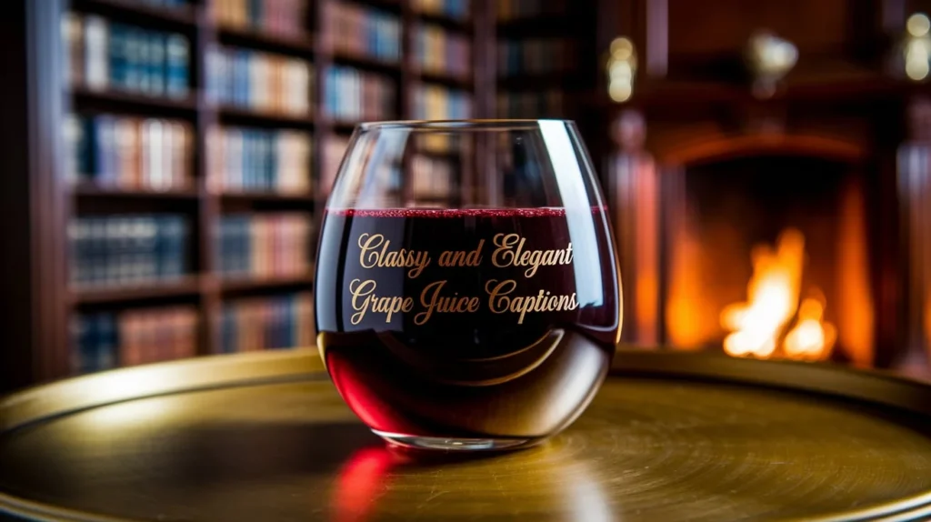Classy and Elegant Grape Juice Captions