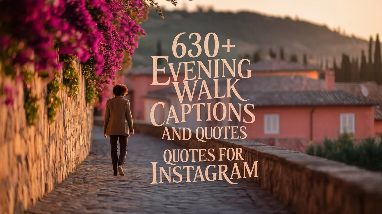 Evening Walk Captions