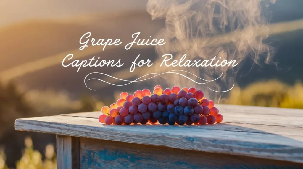Grape Juice Captions for Relaxation