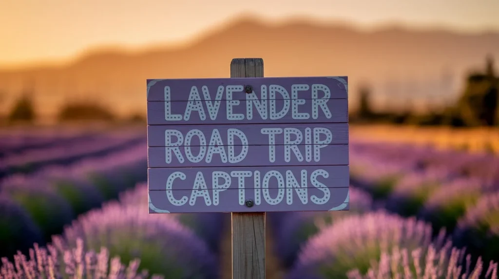 Lavender Road Trip Captions