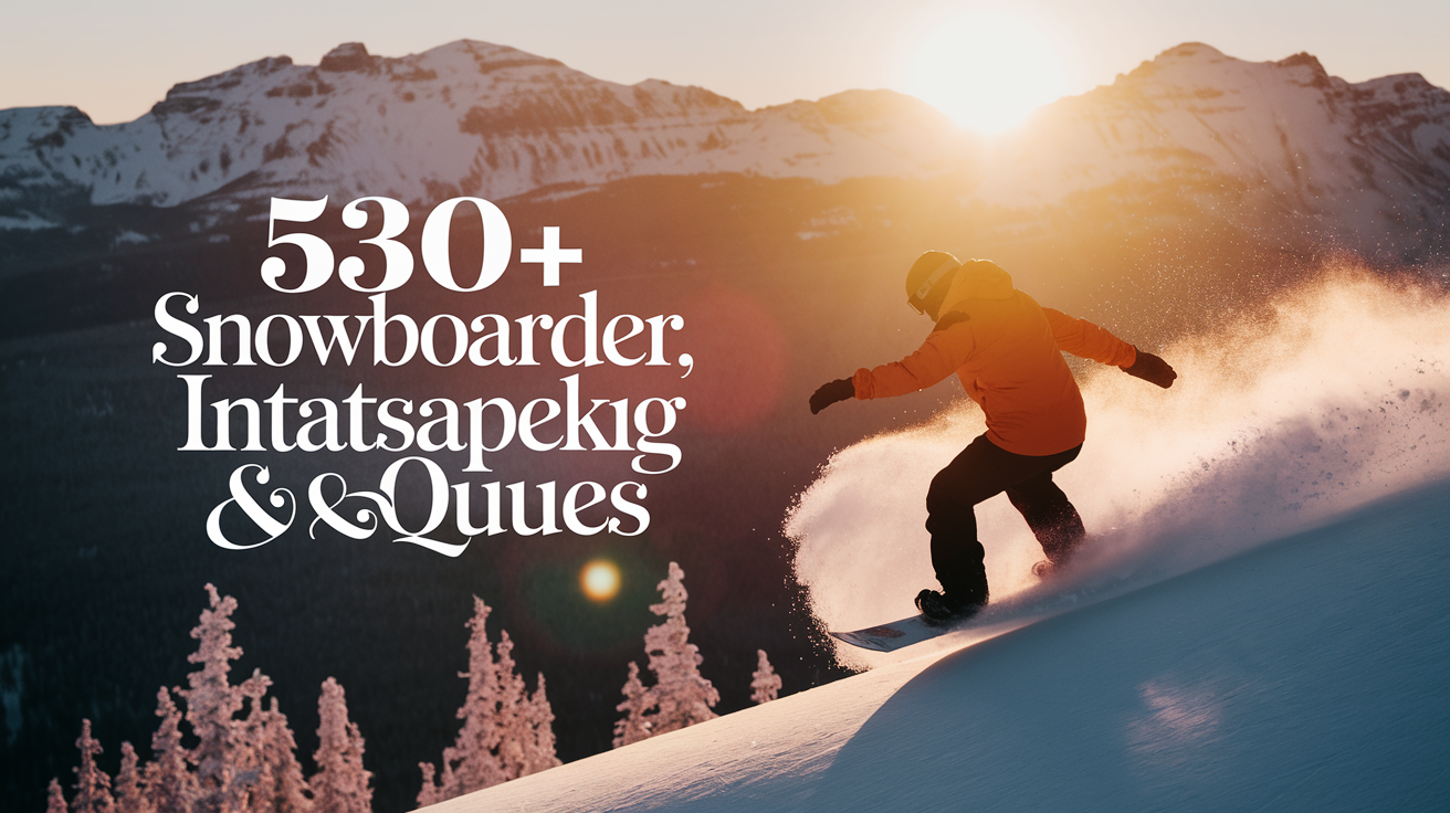 Snowboarding Instagram Captions