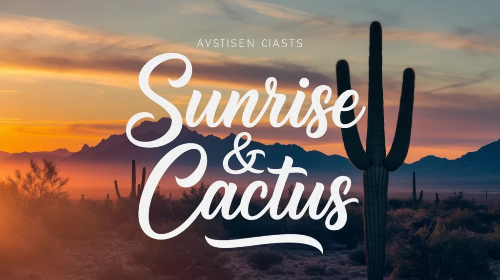Sunrise & Cactus Captions