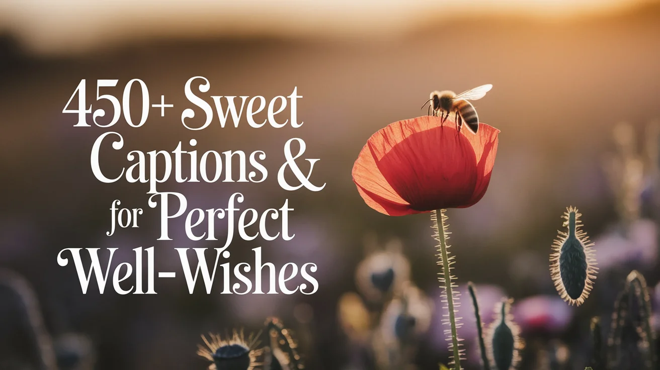 Sweet Captions & Quotes for Perfect Well-Wishes