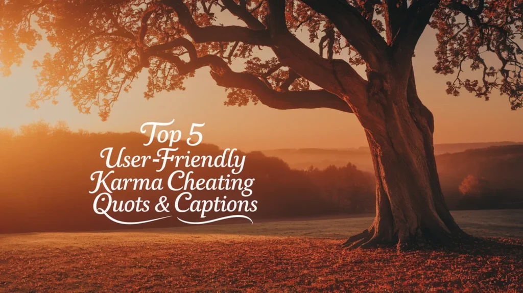 Top 5 User-Friendly Karma Cheating Quotes & Captions