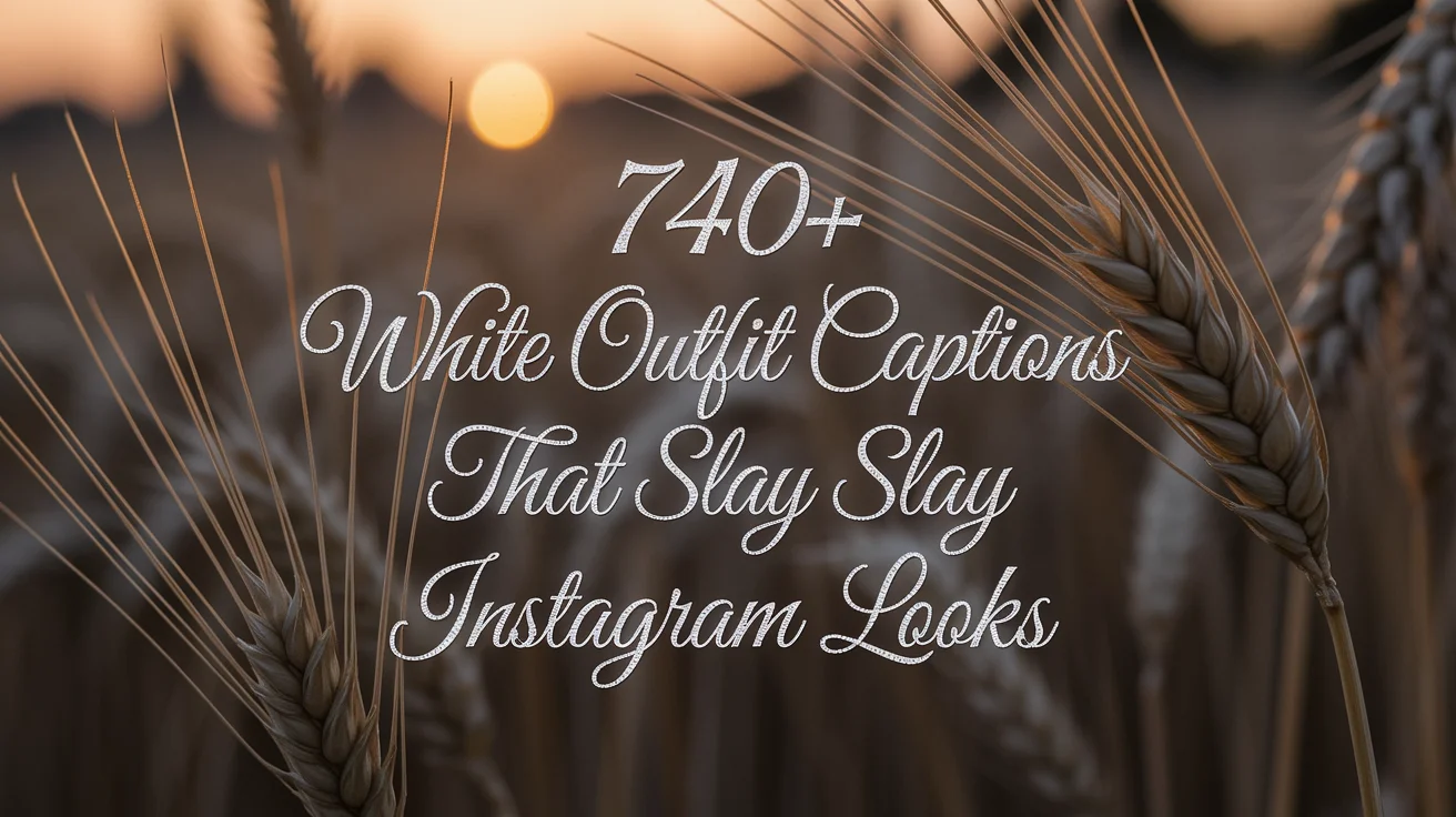 White Outfit Captions