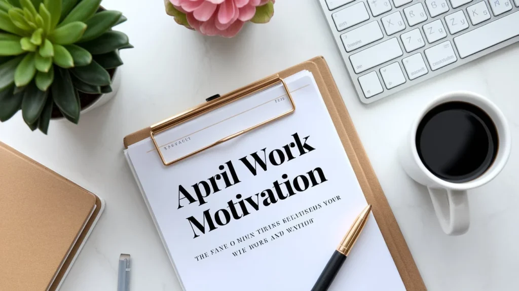April Work Motivation Captions