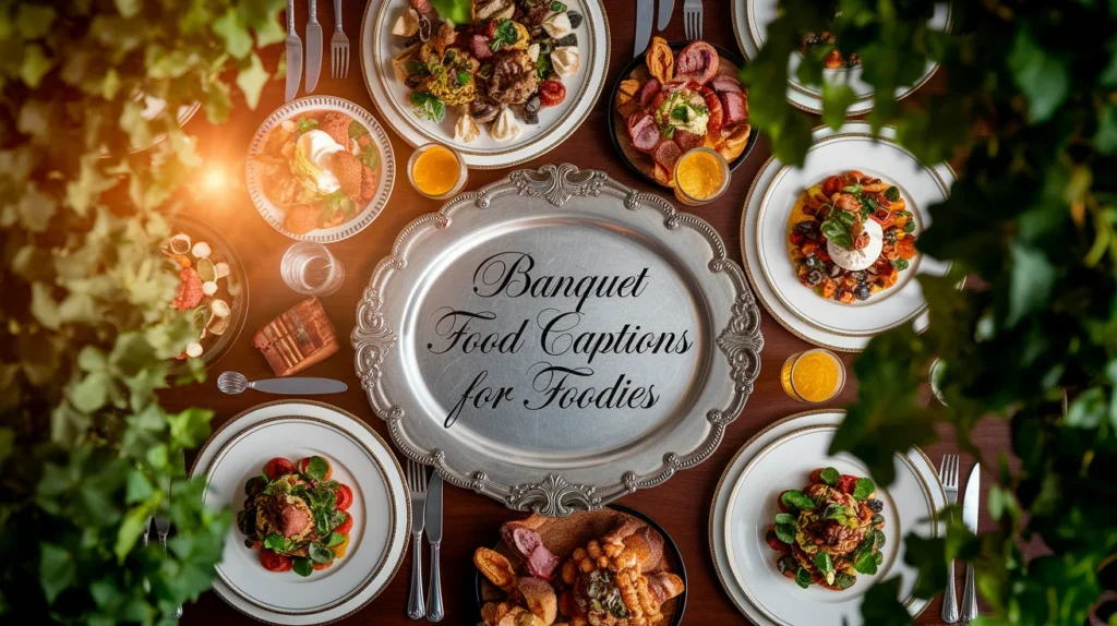 Banquet Food Captions for Foodies