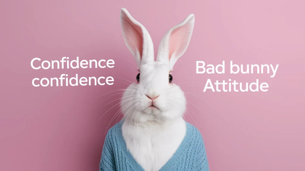 Confidence & Bad Bunny Attitude Captions