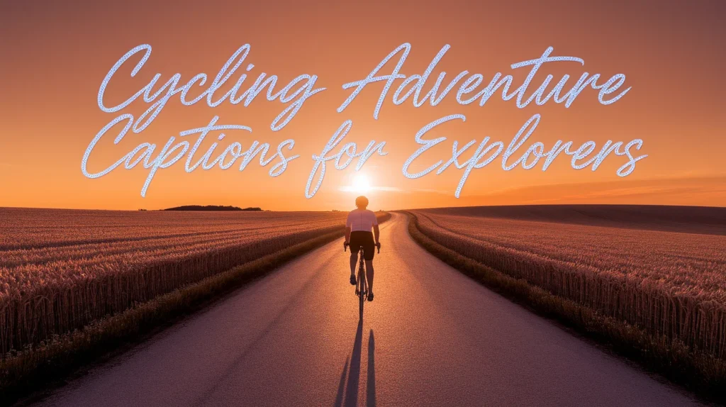 Cycling Adventure Captions for Explorers