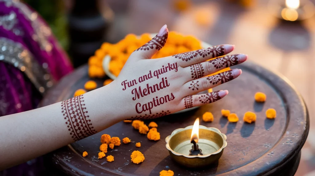 Fun and Quirky Mehndi Captions