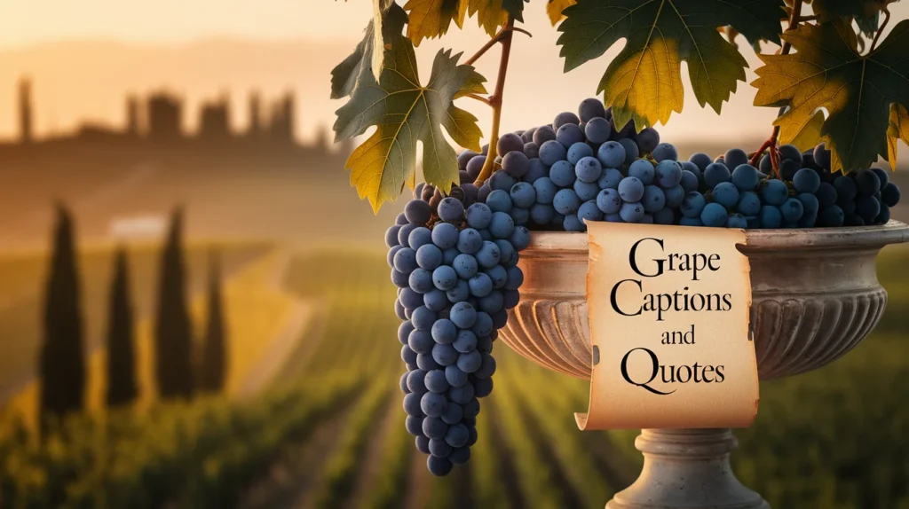Grape Captions and Quotes
