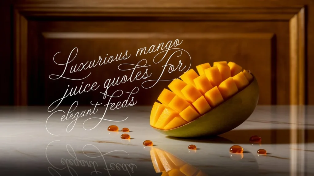 Luxurious Mango Juice Quotes for Elegant Feeds