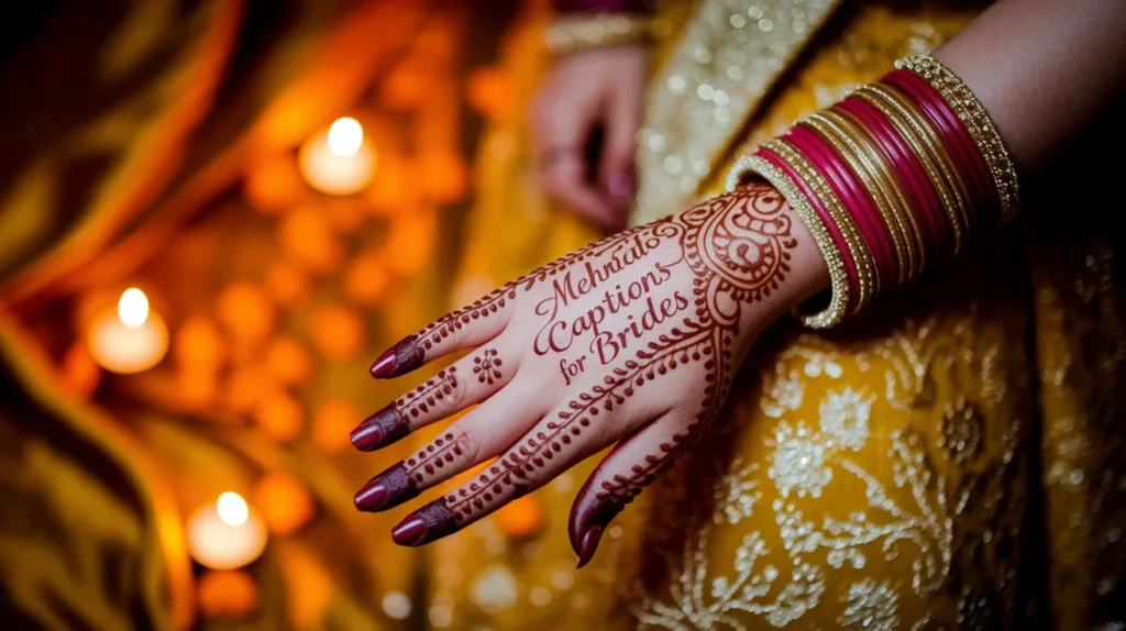 Mehndi Captions for Brides