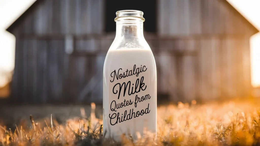 Nostalgic Milk Quotes from Childhood