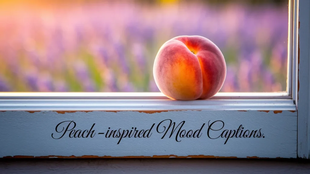 Peach-Inspired Mood Captions