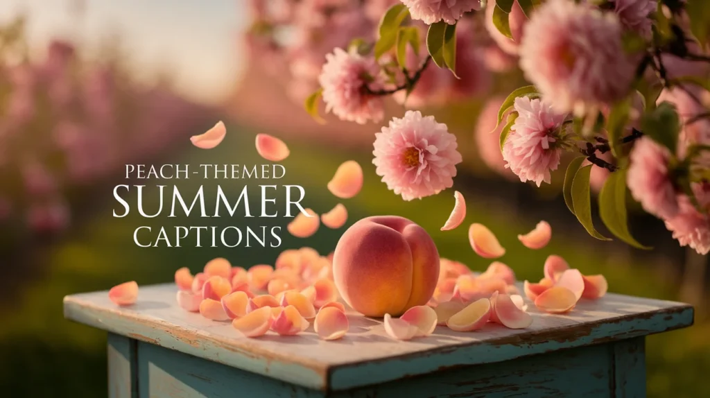 Peach-Themed Summer Captions