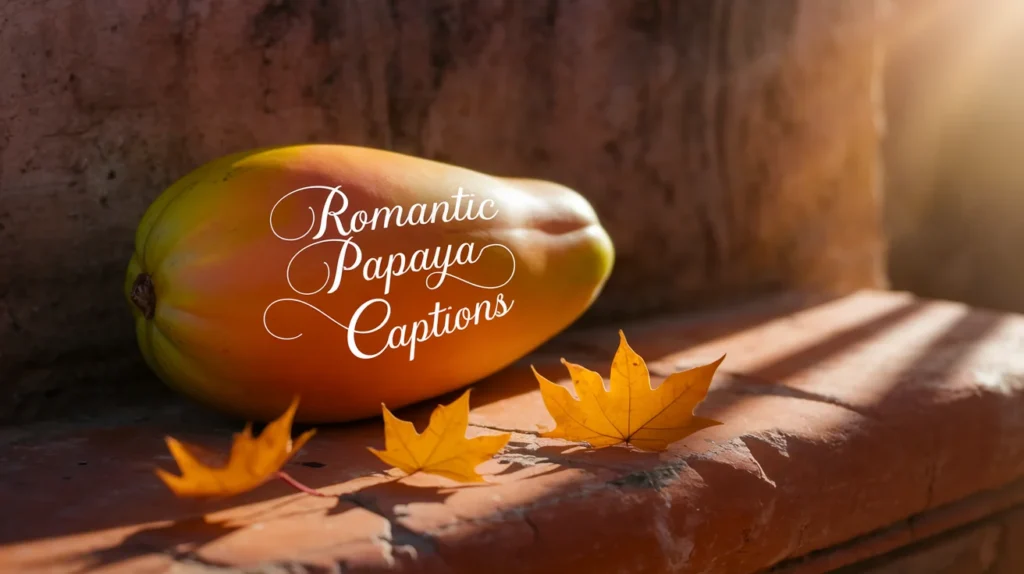 Romantic Papaya Captions