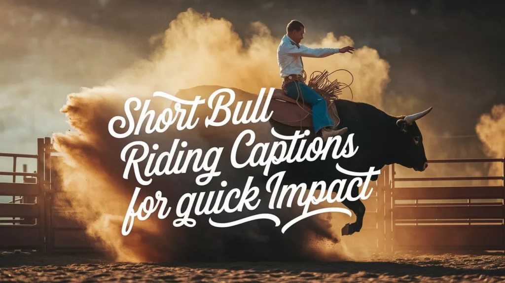 Short Bull Riding Captions for Quick Impact
