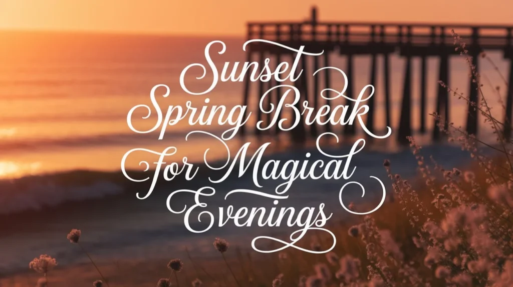 Sunset Spring Break Captions for Magical Evenings