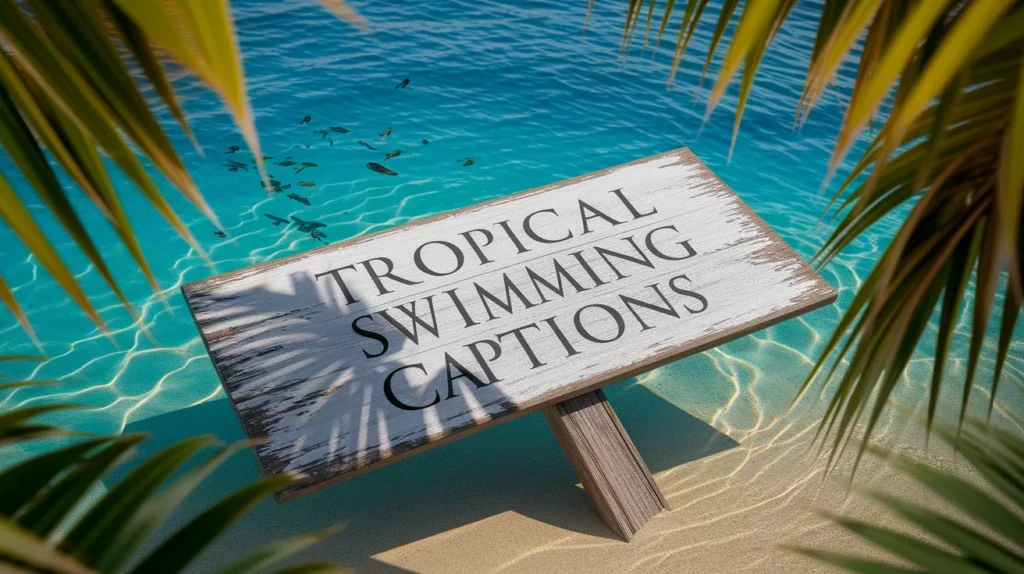 Tropical Swimming Captions
